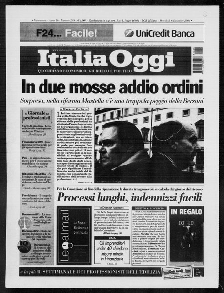 Italia oggi : quotidiano di economia finanza e politica